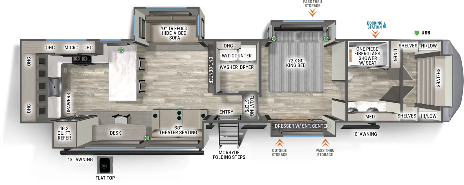 Sierra Fifth Wheels 3800RK Floorplan